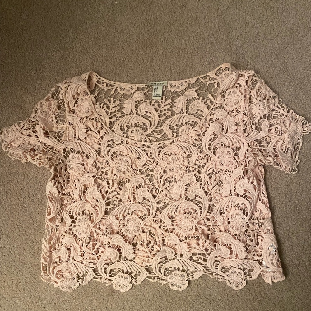 Elegant Lace Women’s Top - Pink